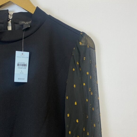 NWT Ann Taylor Sheer Sleeve Blouse - Picture 10 of 14